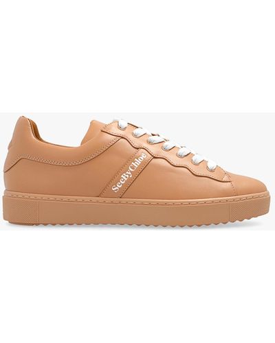 See By Chloé Essie Leather Trainers - Natural