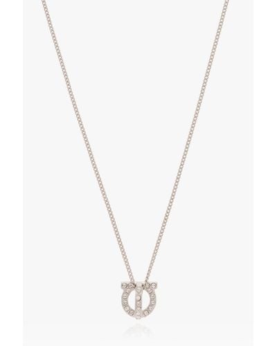 Ferragamo Brass Necklace - White