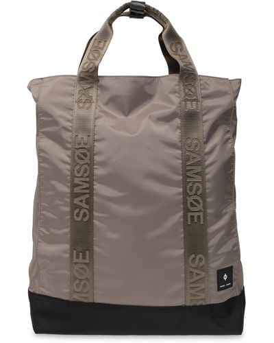 Samsøe & Samsøe Backpack With Logo, - Brown