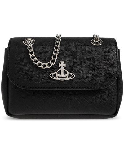 Vivienne Westwood Leather Shoulder Bag - Black