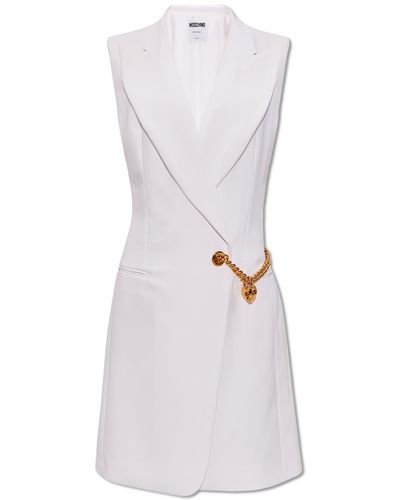 Moschino Sleeveless Dress, - White