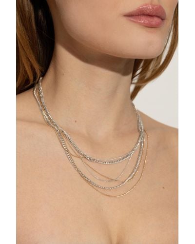 AllSaints Brass Necklace - White