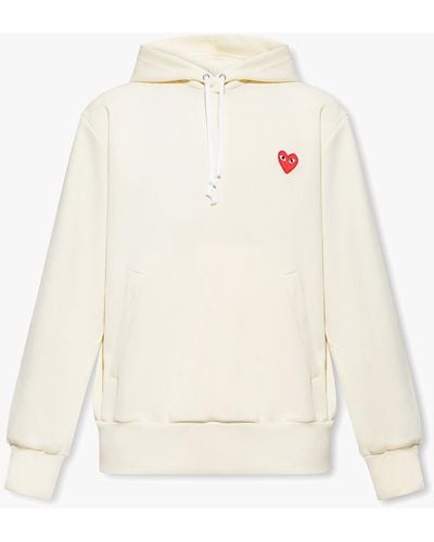 COMME DES GARÇONS PLAY Hoodie With Logo - Natural