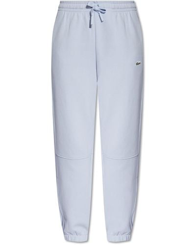 Lacoste Trousers With Patch, - Blue