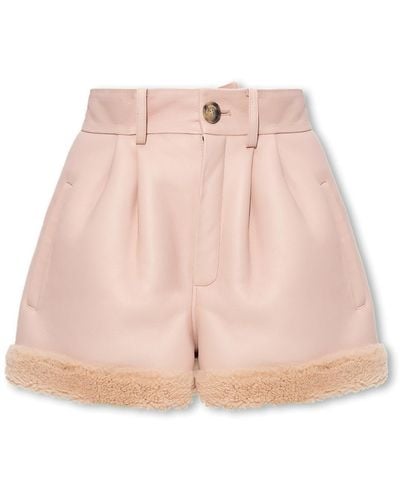 The Mannei ‘Sovata’ Leather Shorts - Pink