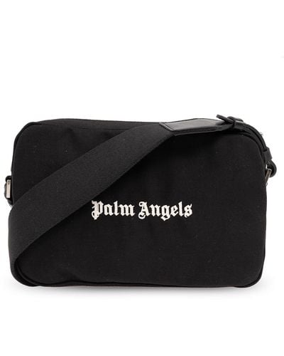 Palm Angels Shoulder Bag With Logo, - Black