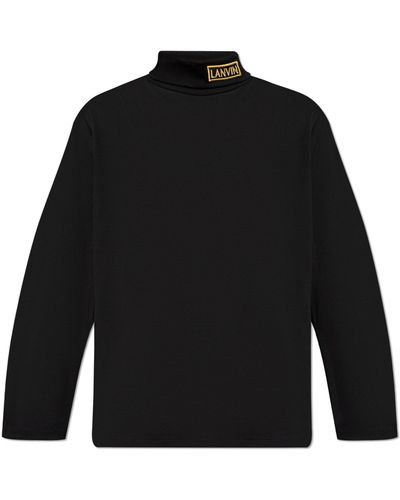 Lanvin Jumper With Logo - Black