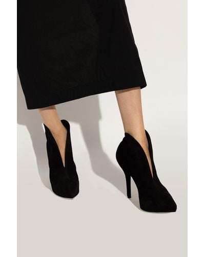 Alaïa Suede Heeled Ankle Boots - Black