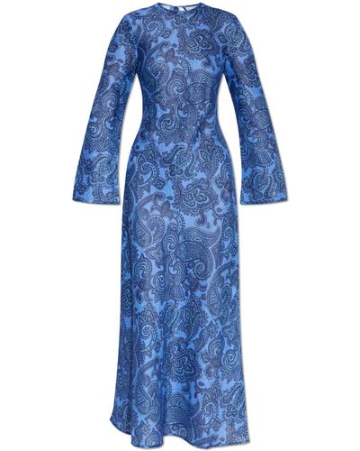 Zimmermann Linen Dress, - Blue