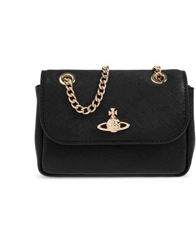 Vivienne Westwood Leather Shoulder Bag - Black