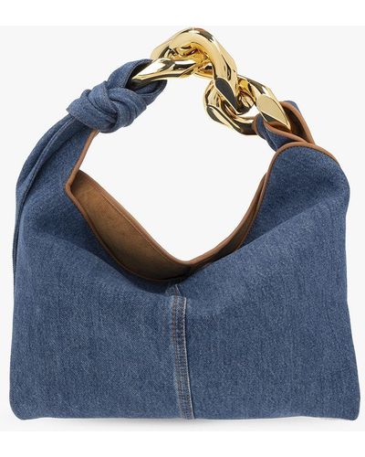 JW Anderson 'chain Small' Denim Shoulder Bag - Blue