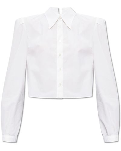 MM6 by Maison Martin Margiela Cropped Shirt - White