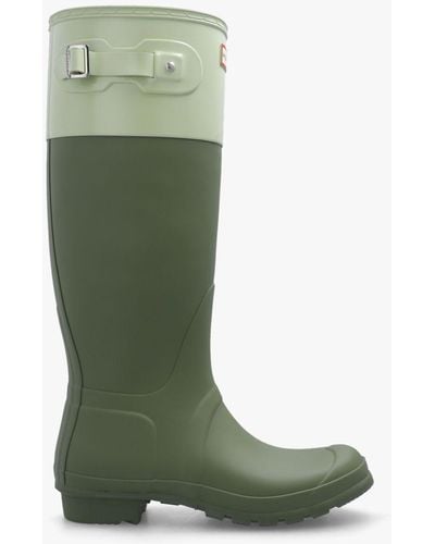 HUNTER 'original Tall Color Block' Rain Boots - Green