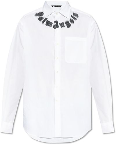 Palm Angels Shirt With Pocket, - White