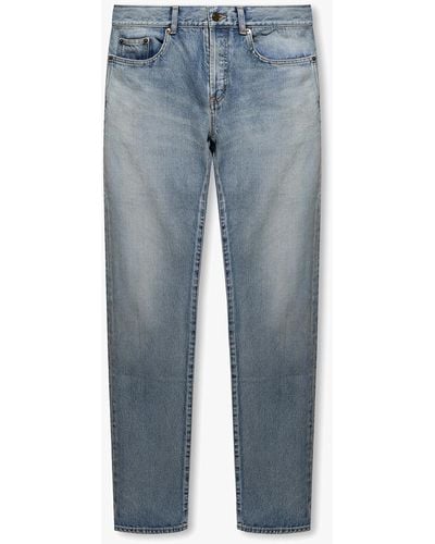 Saint Laurent Jeans With Tapered Legs - Blue