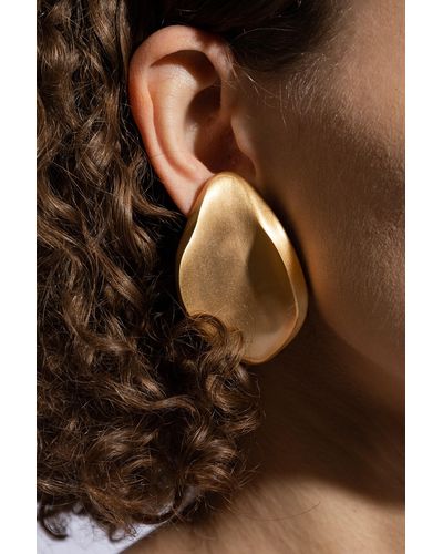 Cult Gaia 'erin' Brass Clip-on Earrings, - Natural