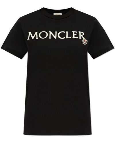 Moncler T-Shirt With Logo - Black