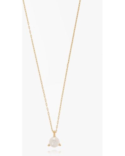 Kate Spade Glass Pearl Necklace - White