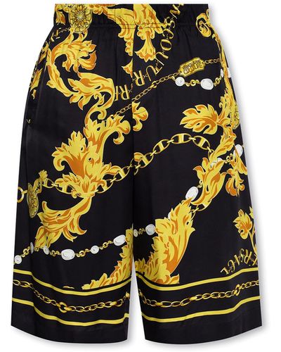 Versace Printed Shorts - Yellow