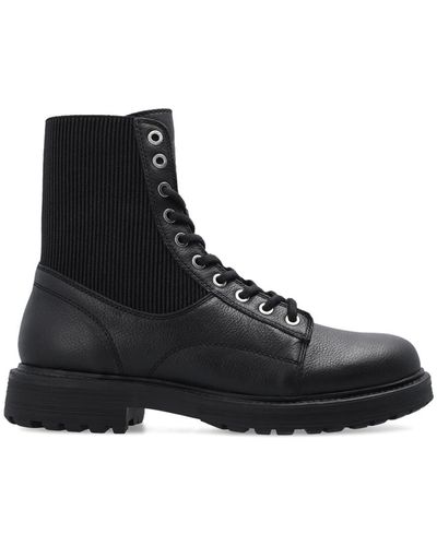 DIESEL 'd-alabhama' Combat Boots - Black