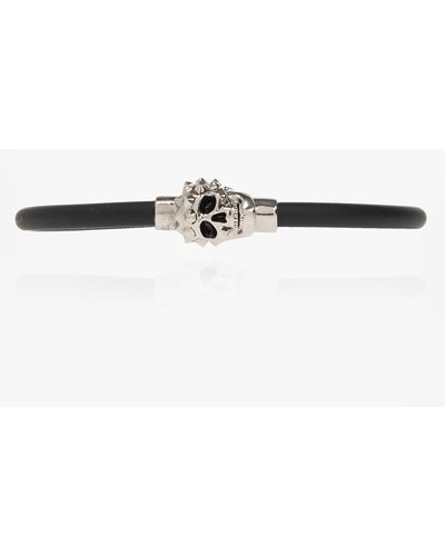 Alexander McQueen Bracelet With Skull Motif - White