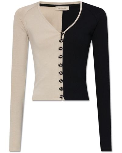 The Mannei ‘Ter’ Top With Decorative Buttons - Black