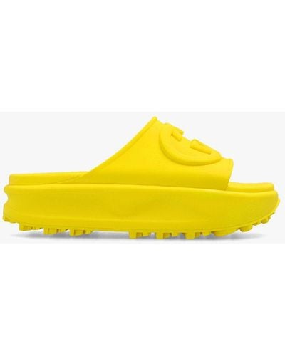 Gucci 'crossing Gg' Sandals - Yellow