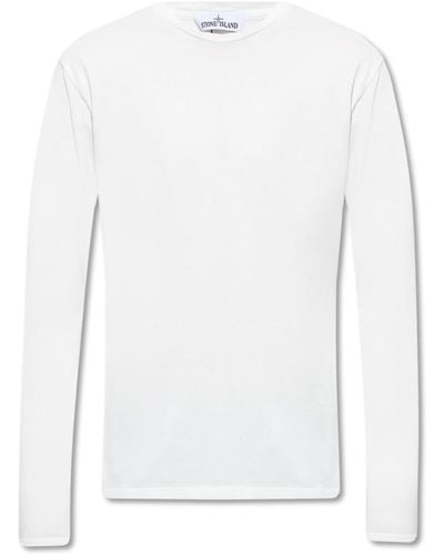 Stone Island T-shirt With Long Sleeves - White