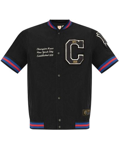 Champion Shirt With Patches - Black