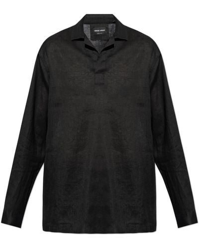 Giorgio Armani Linen Shirt - Black