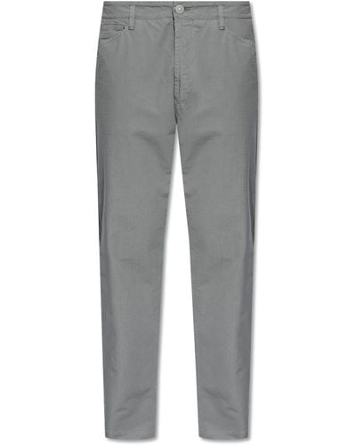 Stone Island Cotton Trousers From - Grey