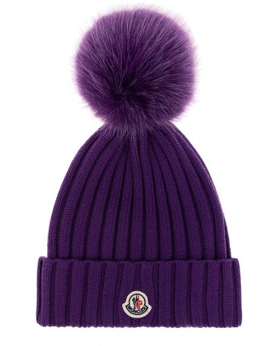 Moncler Wool Beanie - Purple
