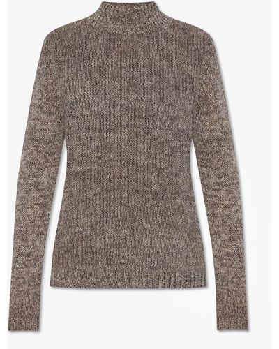 Totême Turtleneck Sweater With Long Sleeves - Brown