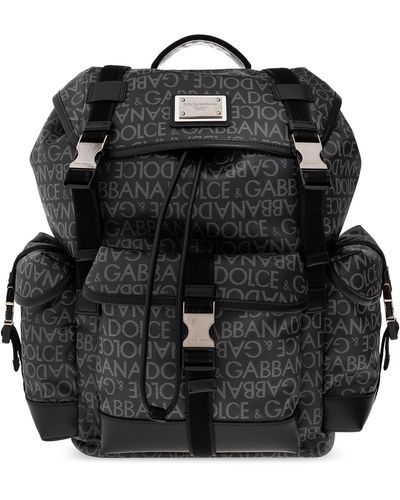 Dolce & Gabbana Monogrammed Backpack - Black