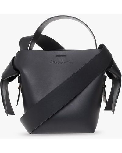 Acne Studios 'musubi Mini' Leather Shoulder Bag, - Black