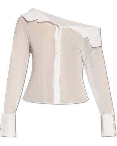 Jacquemus Transparent 'brezza' Shirt, - White