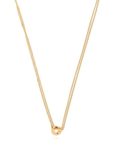 Ferragamo ‘Newgan’ Necklace With Pendant - Metallic
