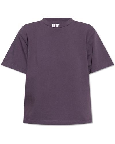 Heron Preston T-Shirt With Logo - Purple