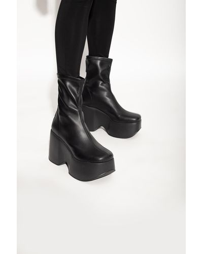 Vic Matié Platform Ankle Boots - Black