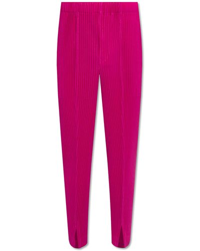 Homme Plissé Issey Miyake Pleated Trousers - Pink