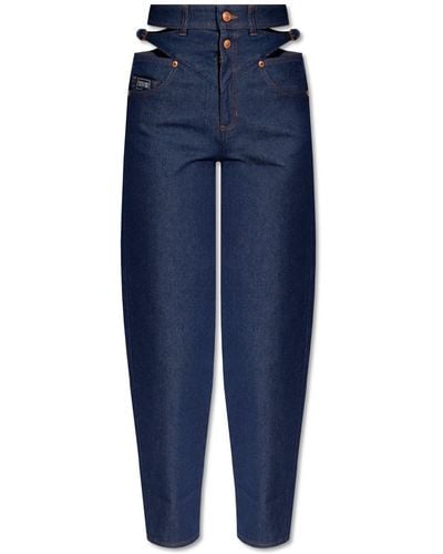 Versace Jeans Couture High-waisted Jeans, - Blue