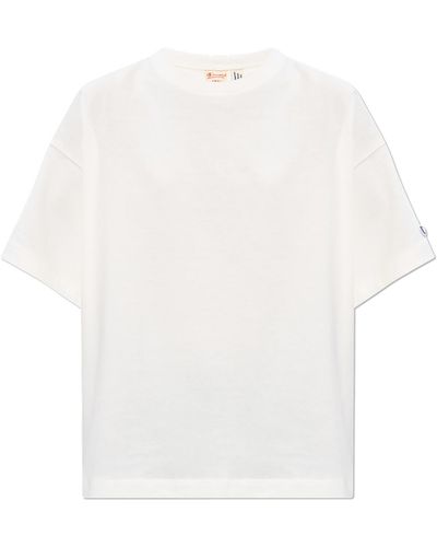 Champion Cotton T-Shirt, ' - White