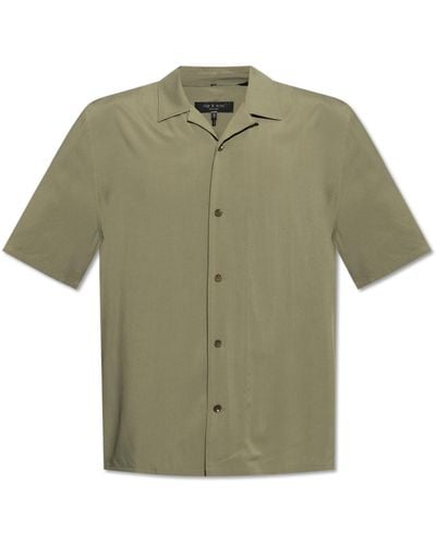 Rag & Bone Shirt With Short Sleeves, - Green