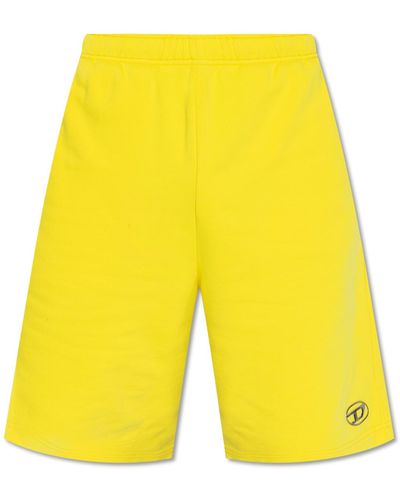 DIESEL ‘P-Marshy-Od’ Sweat Shorts - Yellow