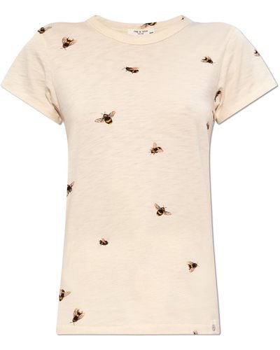 Rag & Bone Pima Organic Cotton T-shirt, - Natural