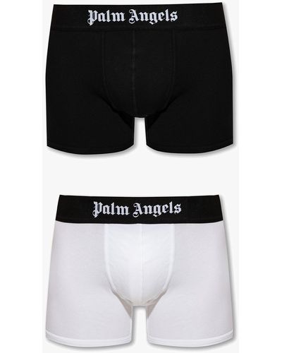 Palm Angels Branded Boxers 2-Pack - Black