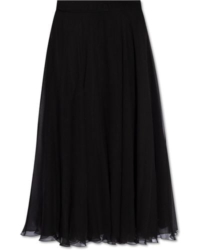 Dolce & Gabbana Silk Skirt, - Black