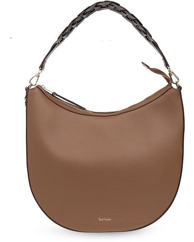 Paul Smith Leather Hobo Shoulder Bag, - Brown