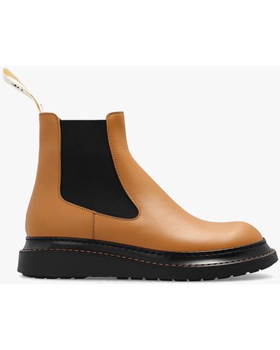 Loewe Leather Chelsea Boots - Brown