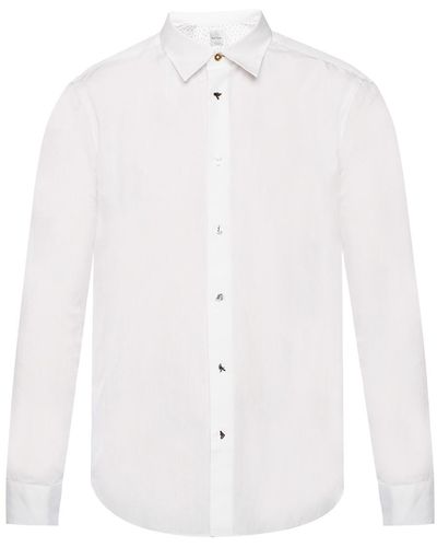 Paul Smith Shirt With Decorative Buttons - White